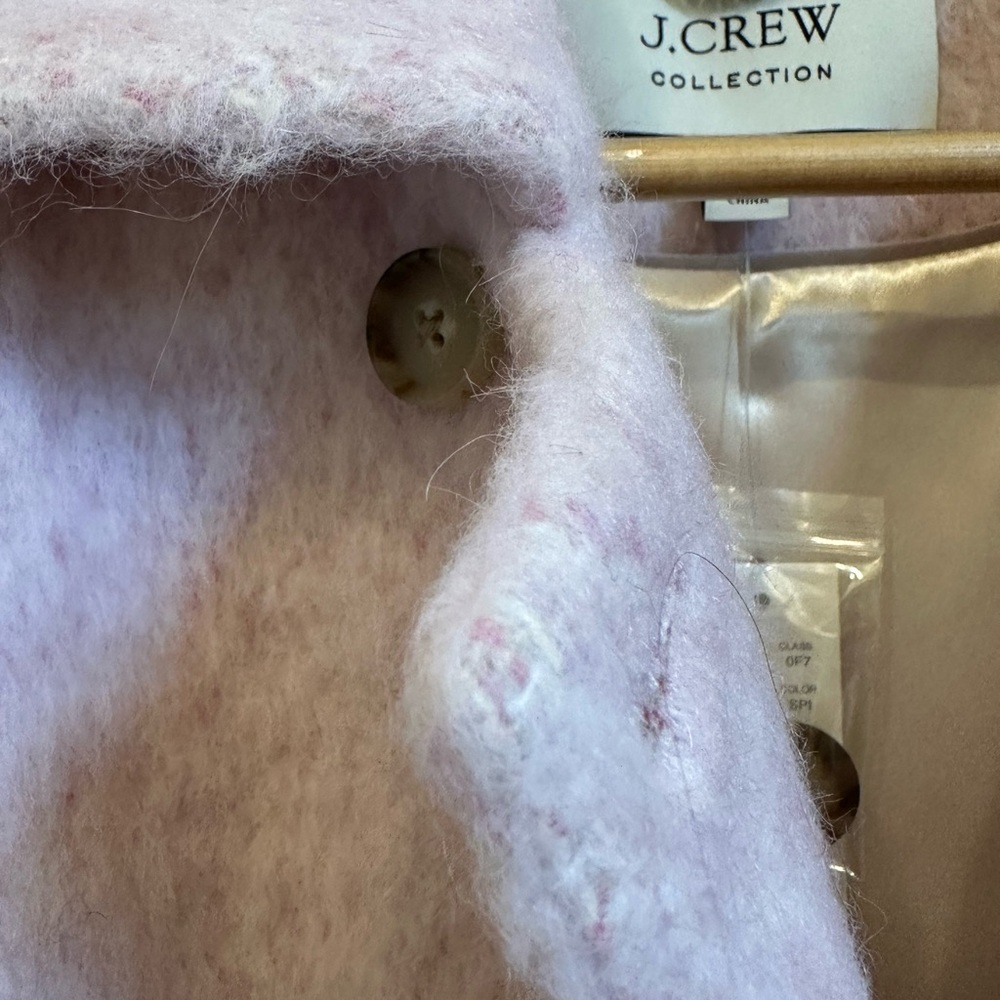 J. Crew Italian Wool Light Pink Pea Coat - Picture 7 of 15